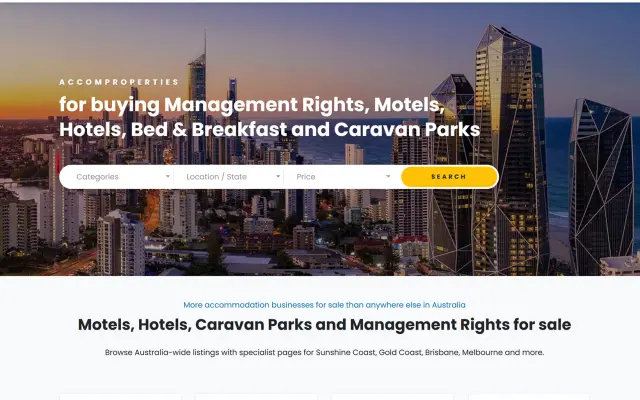 AccomProperties specialist accommodation business listings website